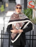 روسری نخی سیا اسکارف قهوه ای کد C25053