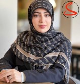 روسری نخی سیا اسکارف مشکی کد C25186