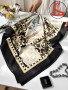 روسری ابریشم ژاکارد وارداتی مشکی کد C25613