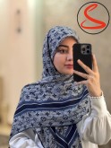روسری نخی طرح برند 1 کد C25648