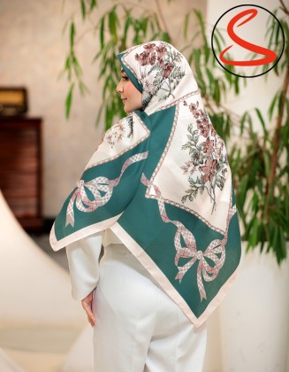 روسری سیا اسکارف سبز کد C25704