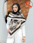 روسری سیا اسکارف گلدار مشکی کد C25900