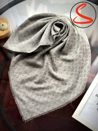 روسری نخ پنبه طوسی روشن کد C25921