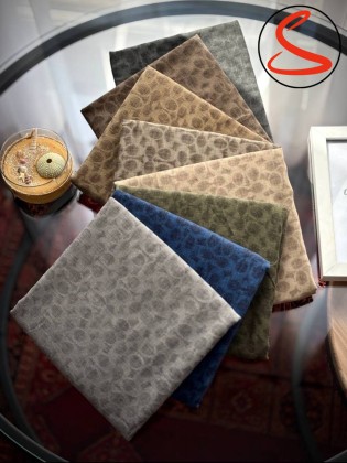 روسری نخ پنبه کرم روشن کد C25942