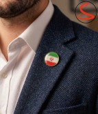 بج سینه طرح پرچم ایران گرد کد C25998