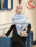 روسری سیا اسکارف آبی کد C26152