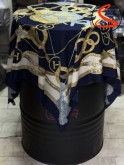 روسری ابریشم ژاکارد وارداتی سرمه ای کد C26180