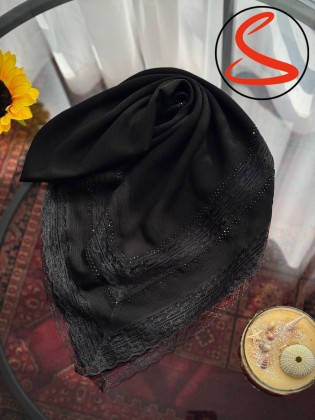 روسری کریشه نگین دور دانتل کد C26264
