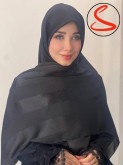 روسری خطی ژاکارد وارداتی مشکی کد C26404