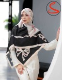 روسری سیا اسکارف سفید مشکی کد C26600