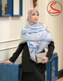 روسری سیا اسکارف آبی روشن کد C26607