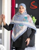 روسری سیا اسکارف آبی صورتی کد C26614