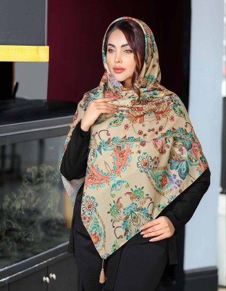 روسری نخی منگوله دار  کد C23261