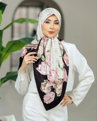 روسری ابریشم توییل کد C23520