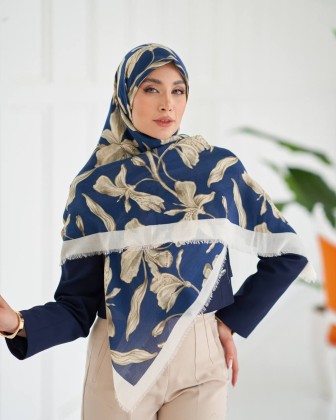 روسری نخی یونیک سرمه ای کد C23807