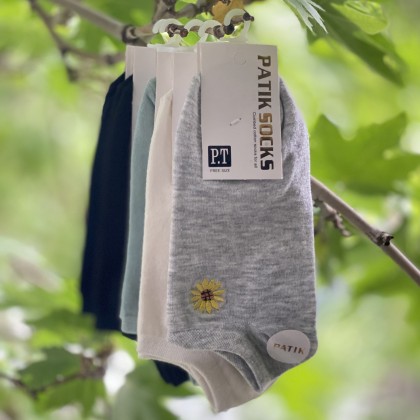 جوراب زنانه مچی گلدوزی patik بسته 5 عددی کد C23954