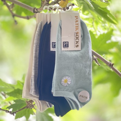 جوراب زنانه مچی گلدوزی patik بسته 5 عددی کد C23954