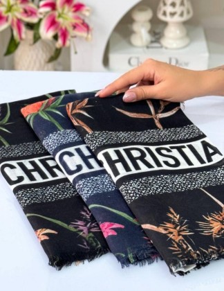 روسری نخی یونیک مشکی قهوه ای کد C24017