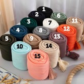 روسری وال نخ ساده 7 کد C24150