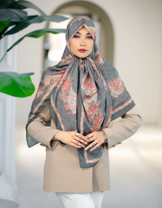 روسری نخی سیا اسکارف طوسی کد C24297