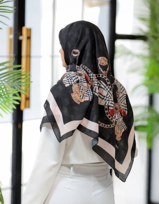 روسری نخی طرح زنجیری کد C24472