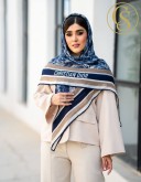 روسری نخی سیا اسکارف سرمه ای کد C24682