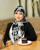 روسری ابریشم  توییل مشکی کد C24710