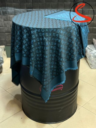 روسری کشمیر وارداتی پاییزه آبی کد C24780