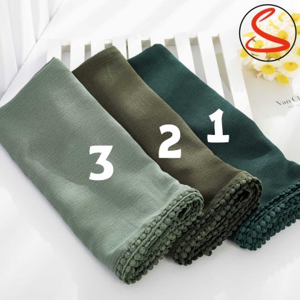 روسری نخ کریشه سبز کد C24801