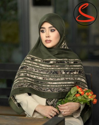 روسری سیا اسکارف پاییزه سبز کد C24829
