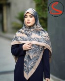 روسری سیا اسکارف پاییزه طوسی صورتی کد C24878